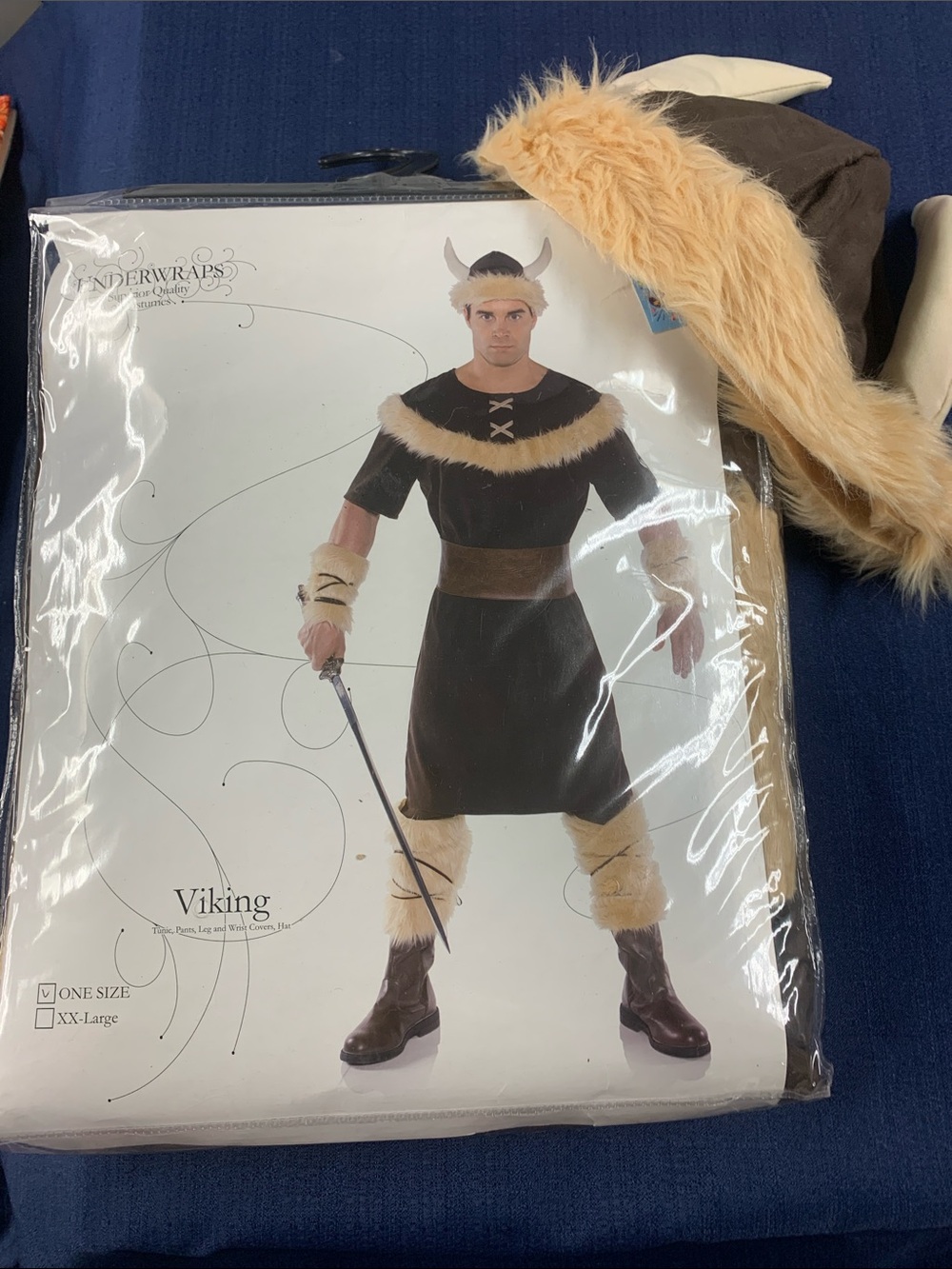 Viking Costume - Brown and Cream Mens Costume by Underwraps nwot